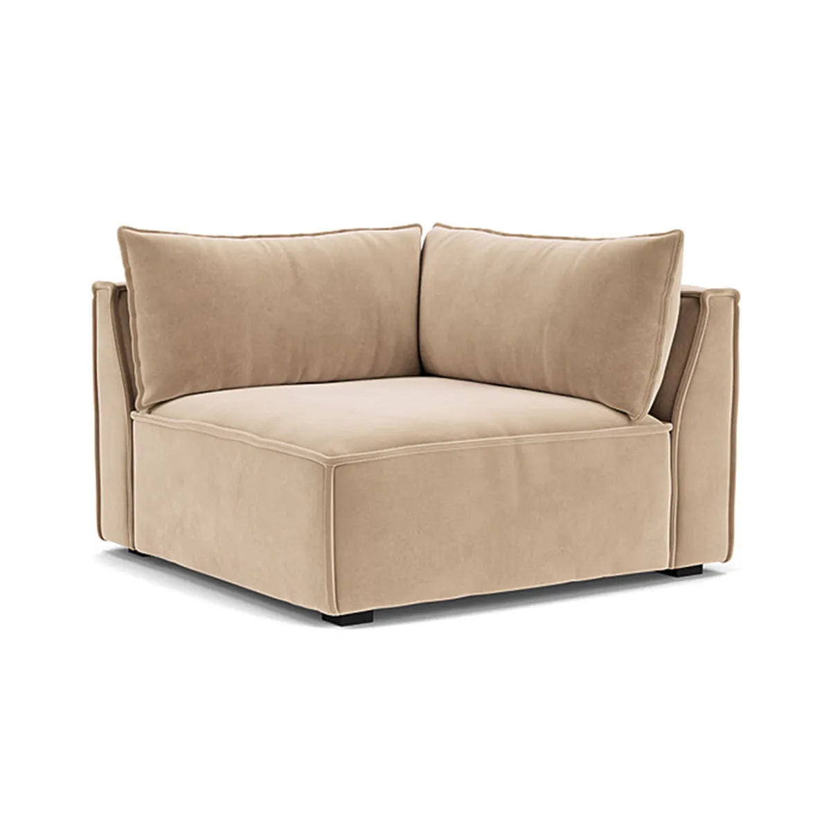 Daphne Velvet 1 Seater Left Corner Modular Sofa