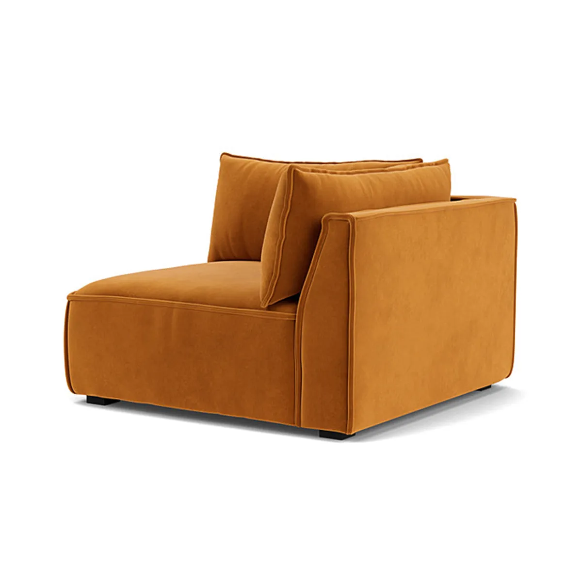 Daphne Velvet 1 Seater Left Corner Modular Sofa