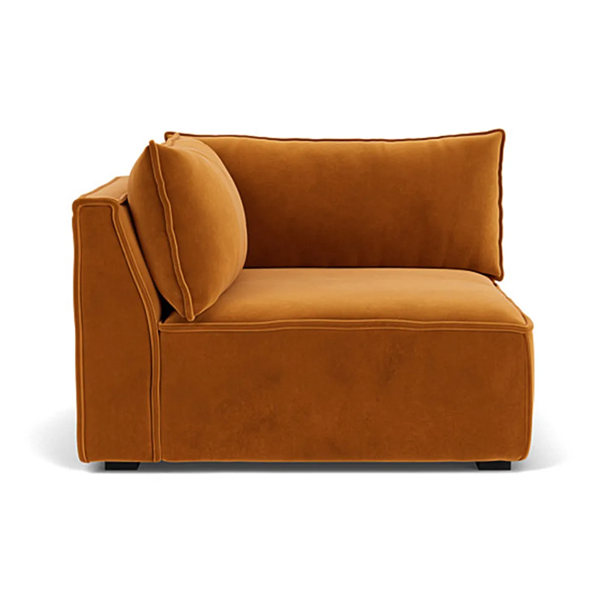 Daphne Velvet 1 Seater Left Corner Modular Sofa