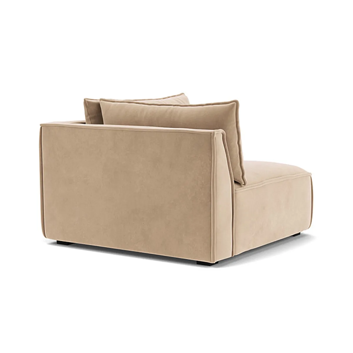 Daphne Velvet 1 Seater Left Corner Modular Sofa