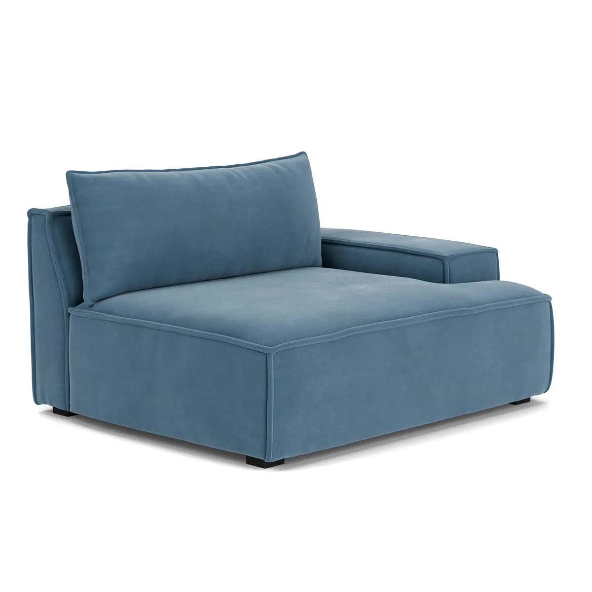 Daphne Velvet 1 Seater Right Arm Modular Sofa