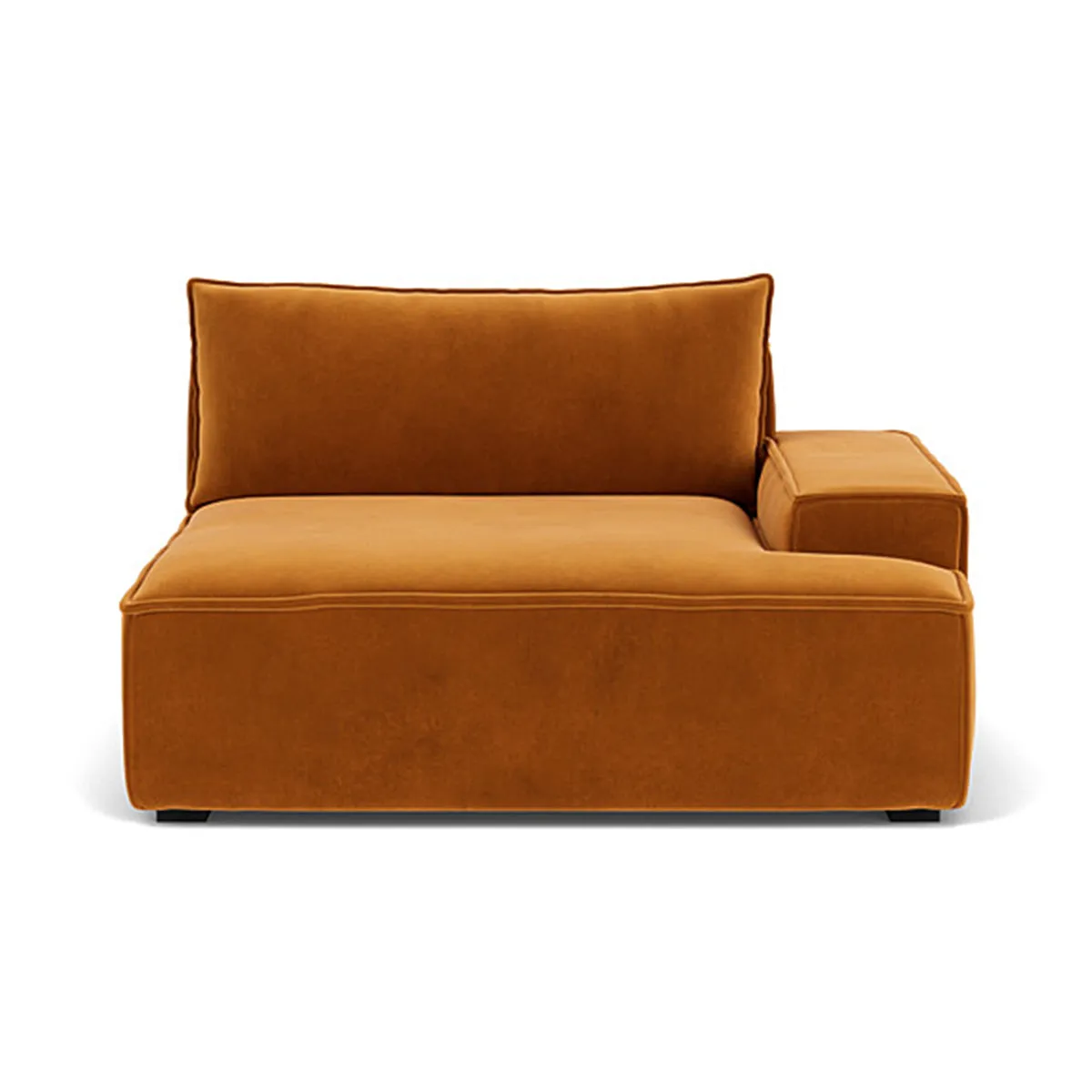 Daphne Velvet 1 Seater Right Arm Modular Sofa