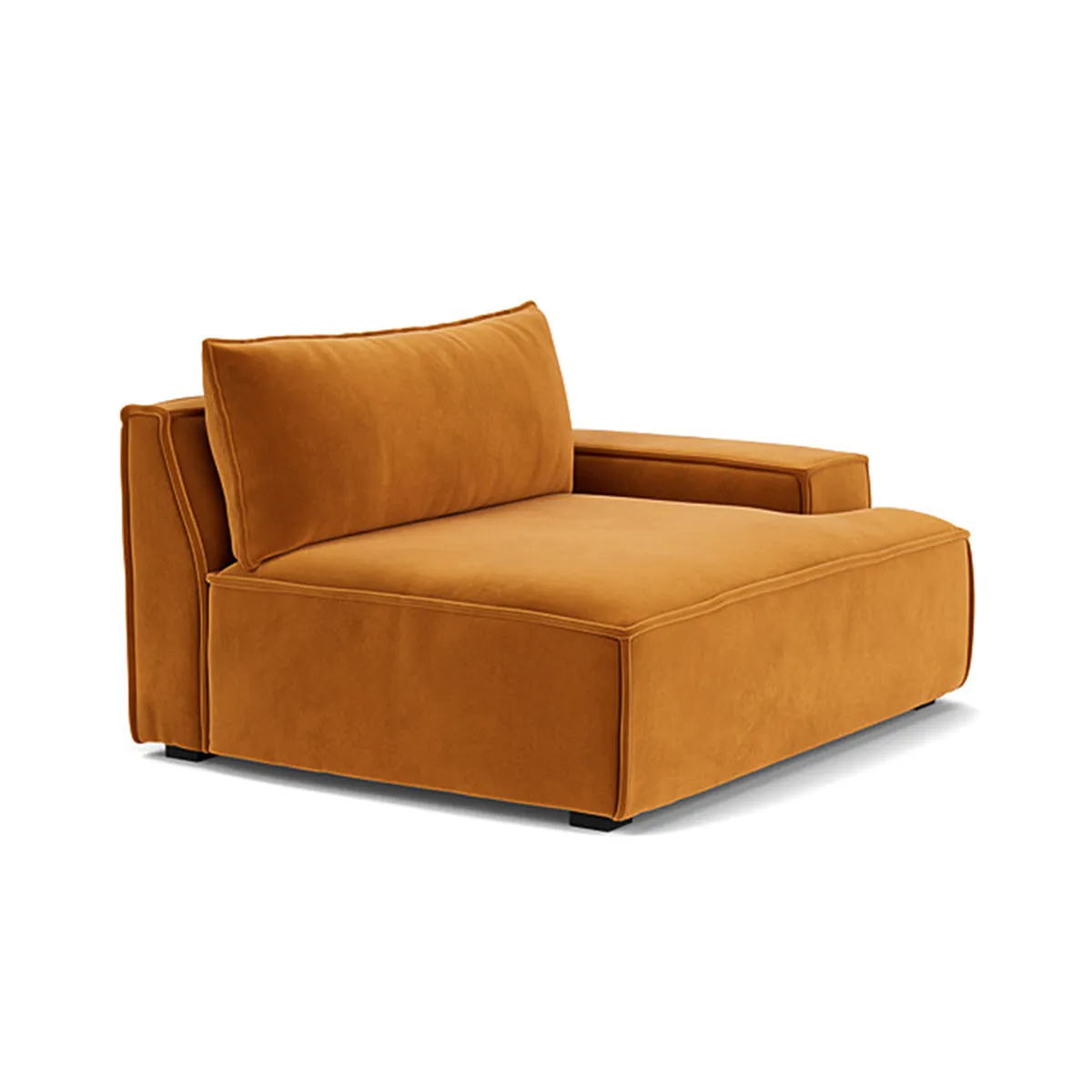 Daphne Velvet 1 Seater Right Arm Modular Sofa