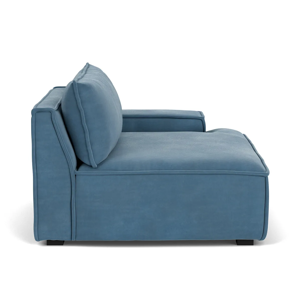 Daphne Velvet 1 Seater Right Arm Modular Sofa