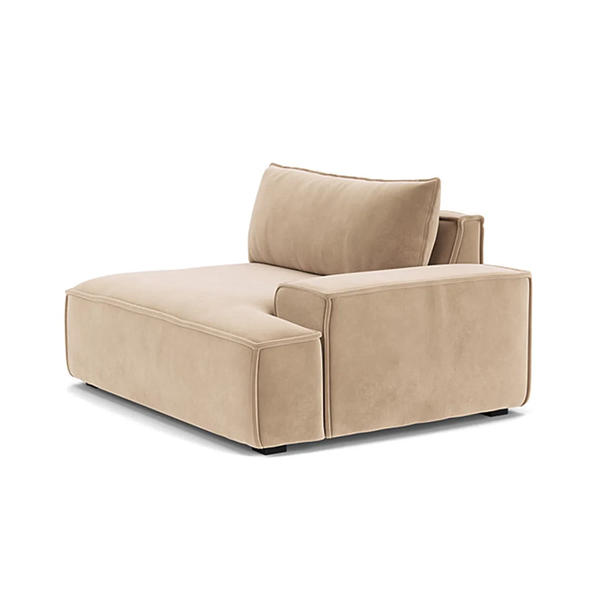 Daphne Velvet 1 Seater Right Arm Modular Sofa