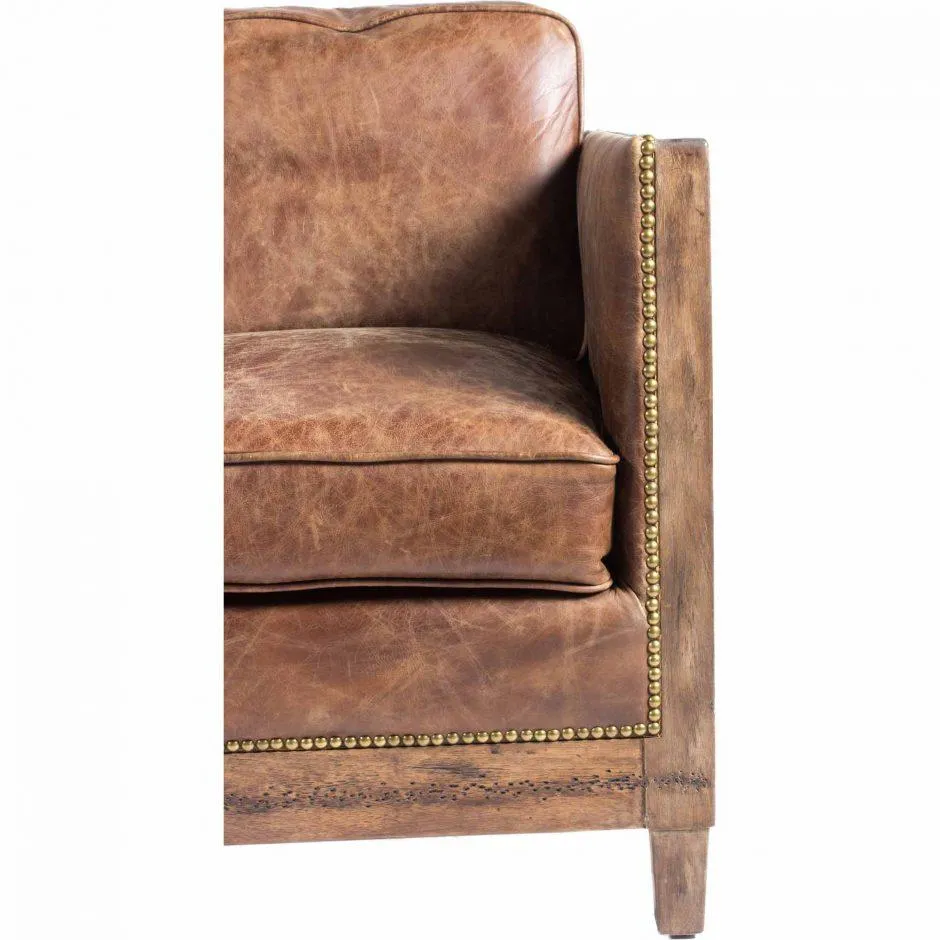 Darlington Sofa Grazed Brown Leather