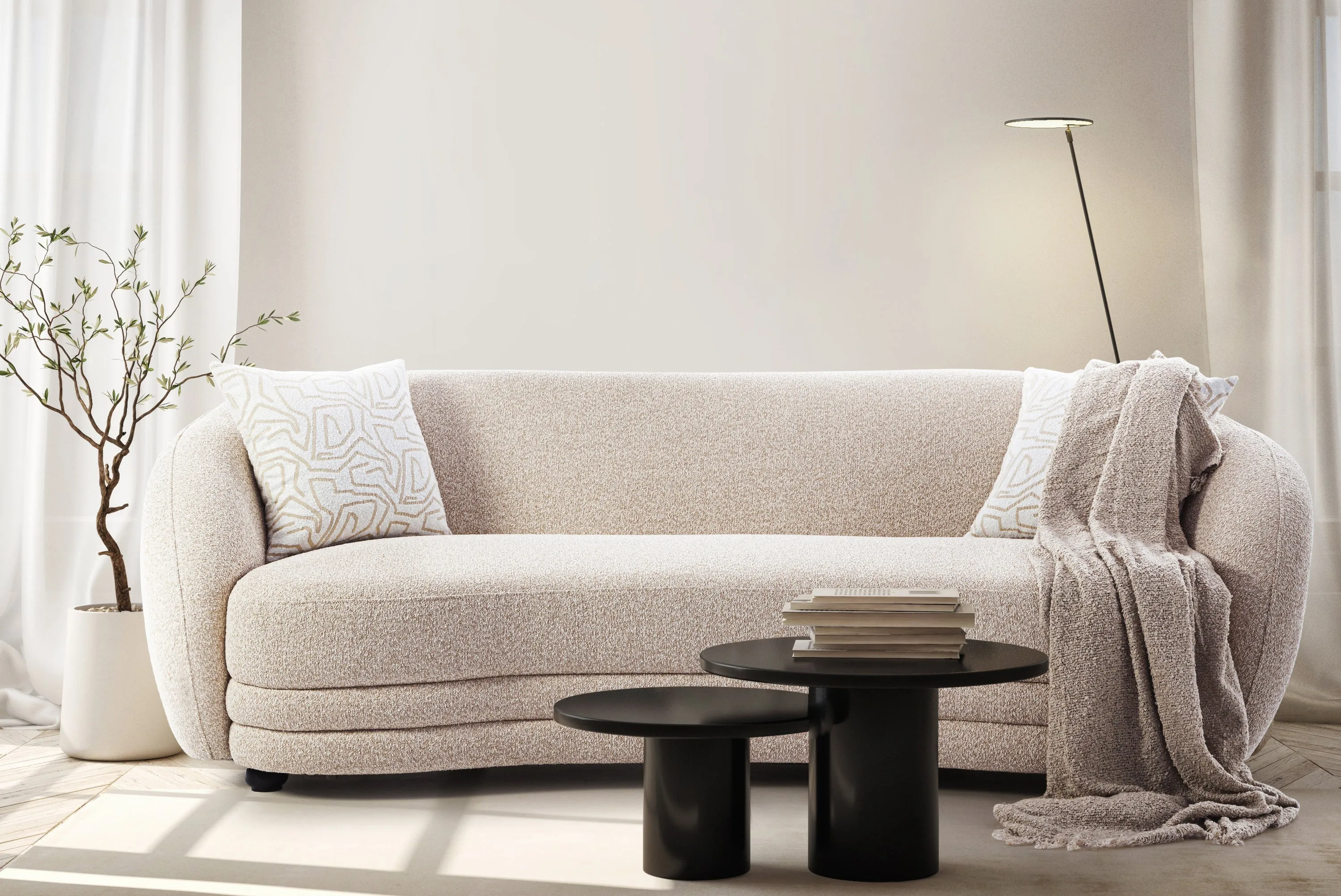 Davos Off White Sofa Set