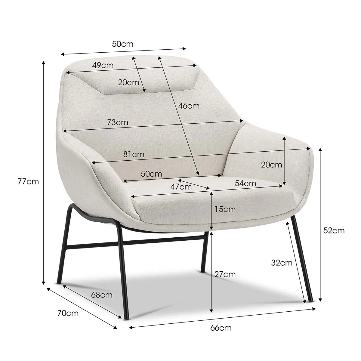Designer Fabric Armchair