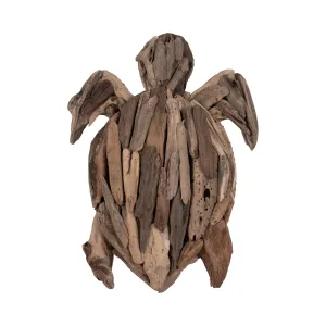 DRIFTWOOD, 22"H TURTLE DECO, NATURAL