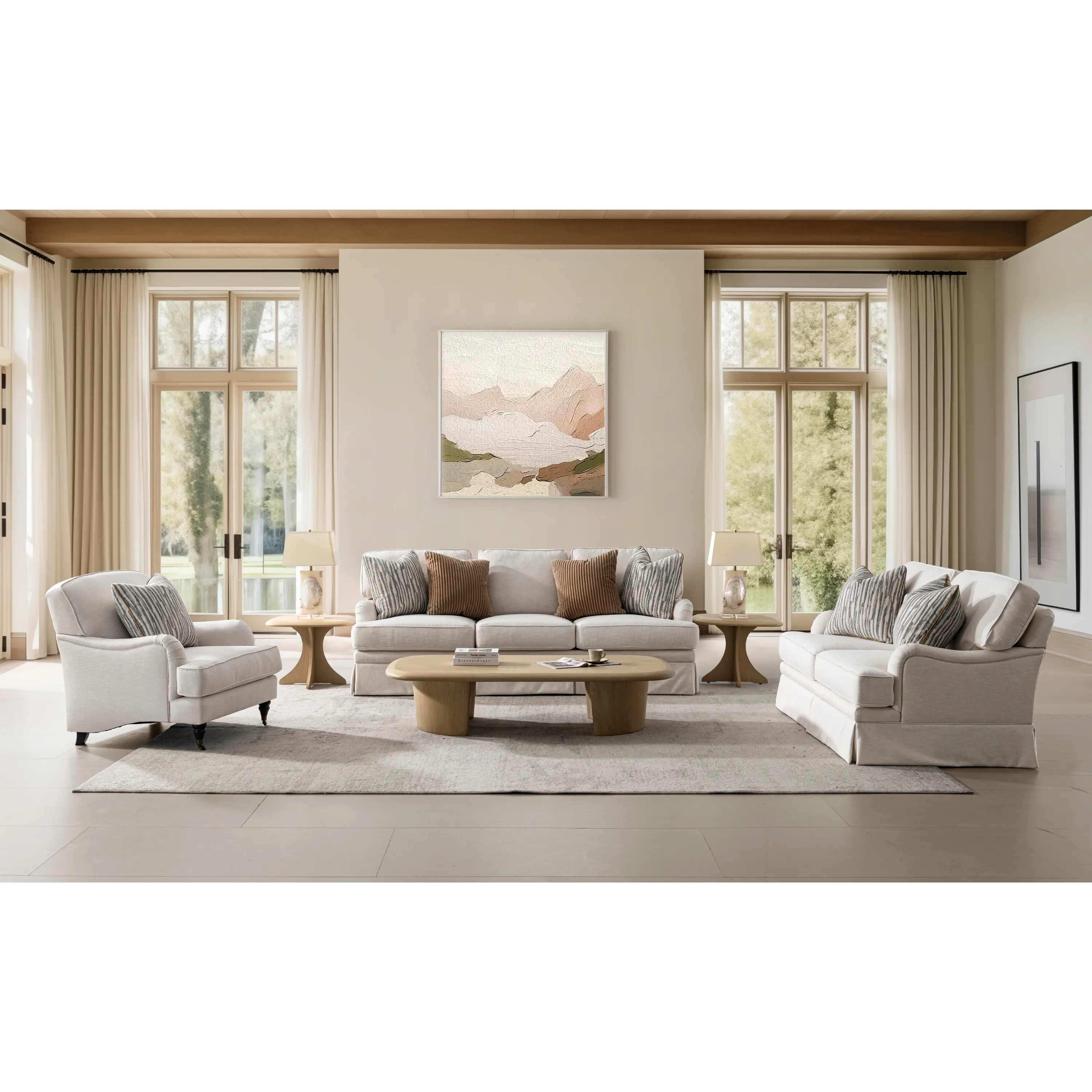 elAmor Cream Loveseat
