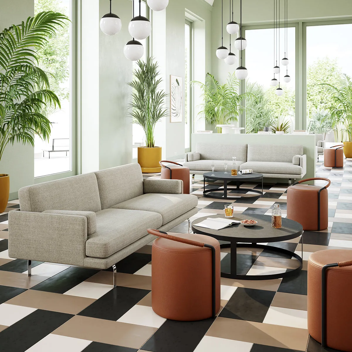 Ernest Fabric 3 Seater Sofa