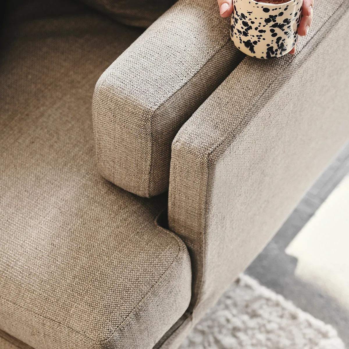 Ernest Fabric 3 Seater Sofa