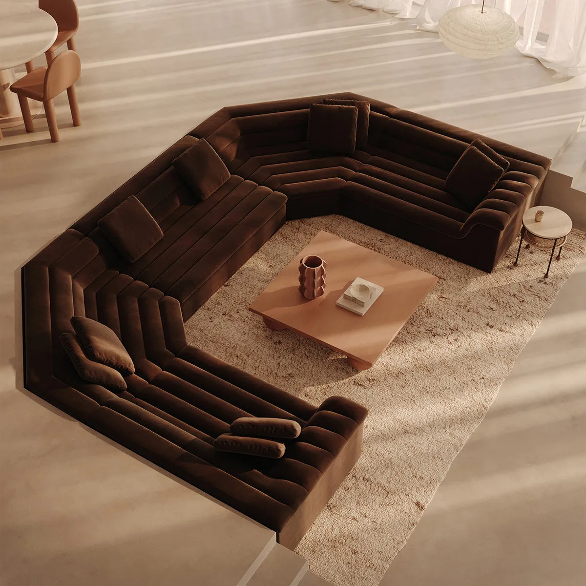 Float U Shape 5 Piece Modular Sofa (Avalon Piccolo)