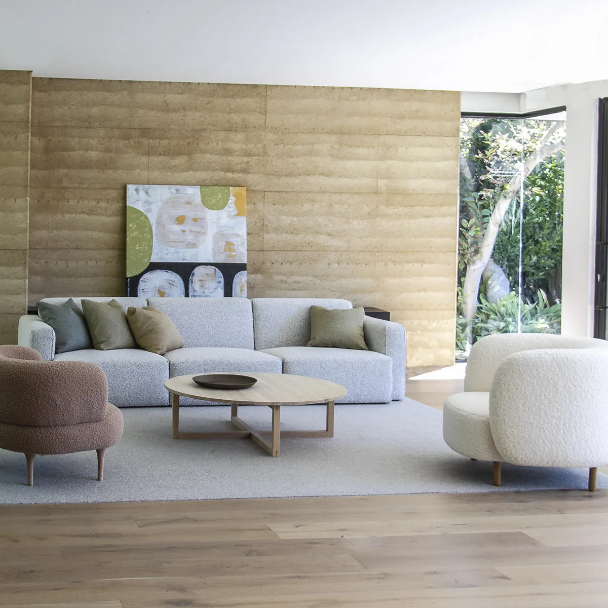 Gina Faux Sheepskin Lounge Chair