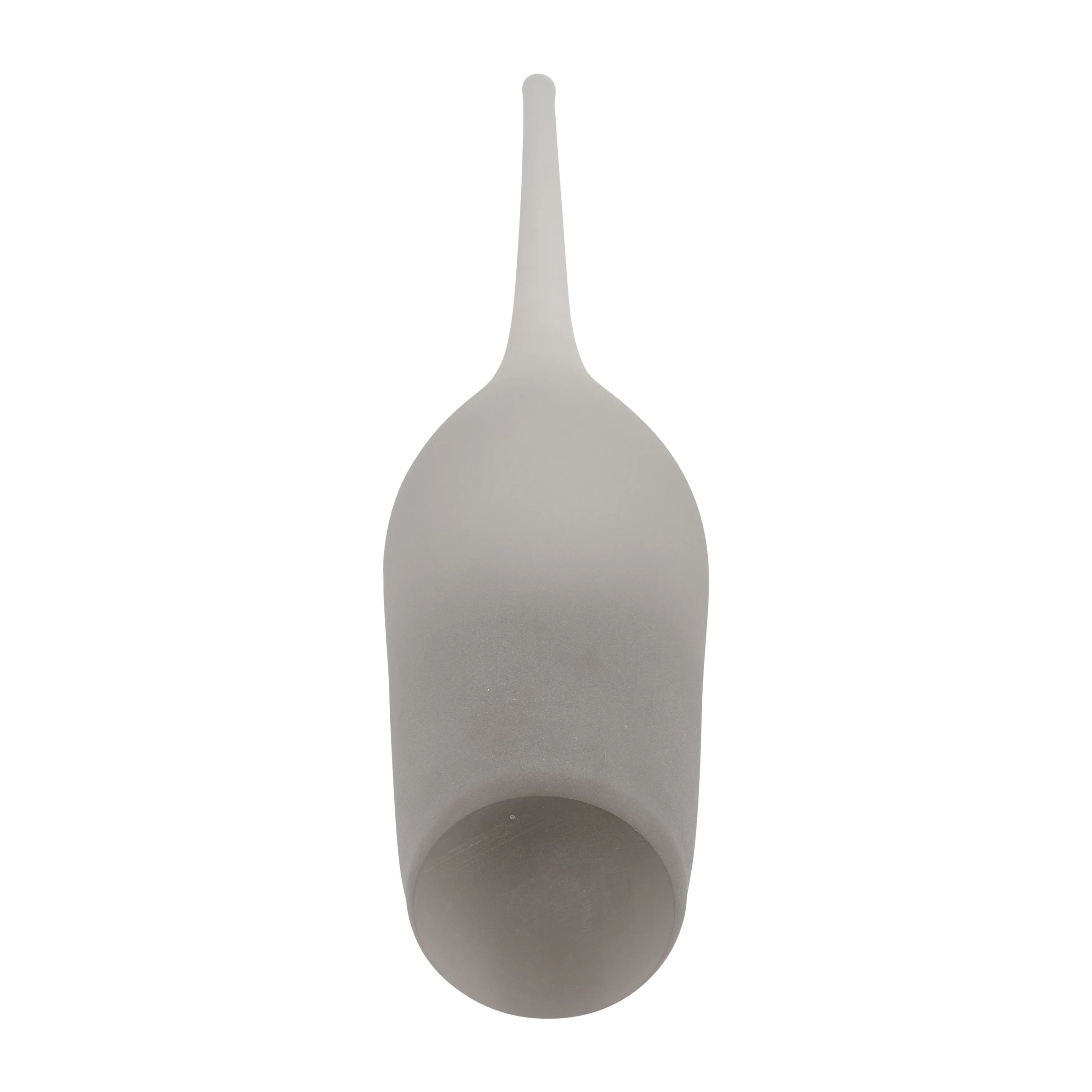 GLASS 24" LONG NECK GLASS DECOR, FROSTED WHITE