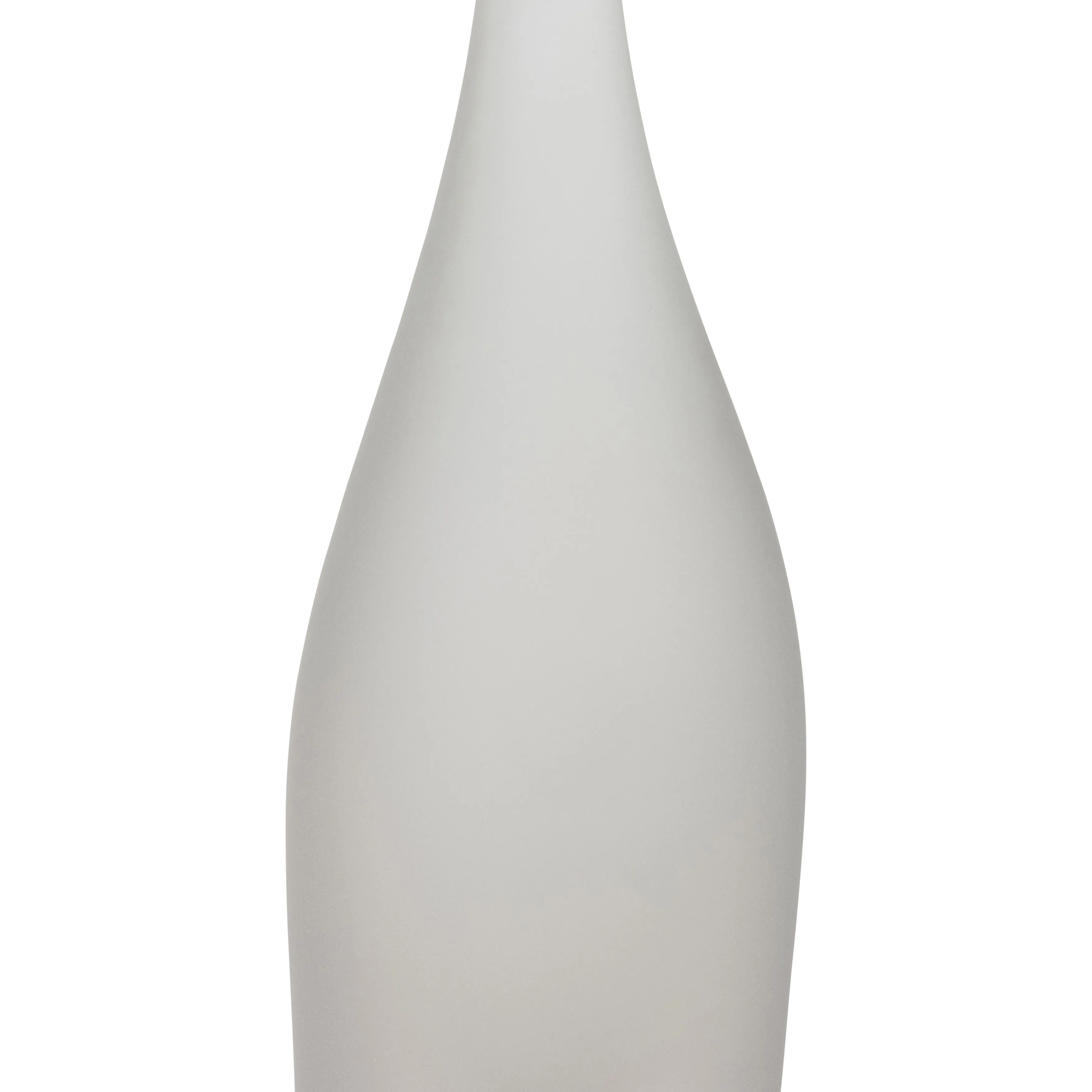 GLASS 24" LONG NECK GLASS DECOR, FROSTED WHITE