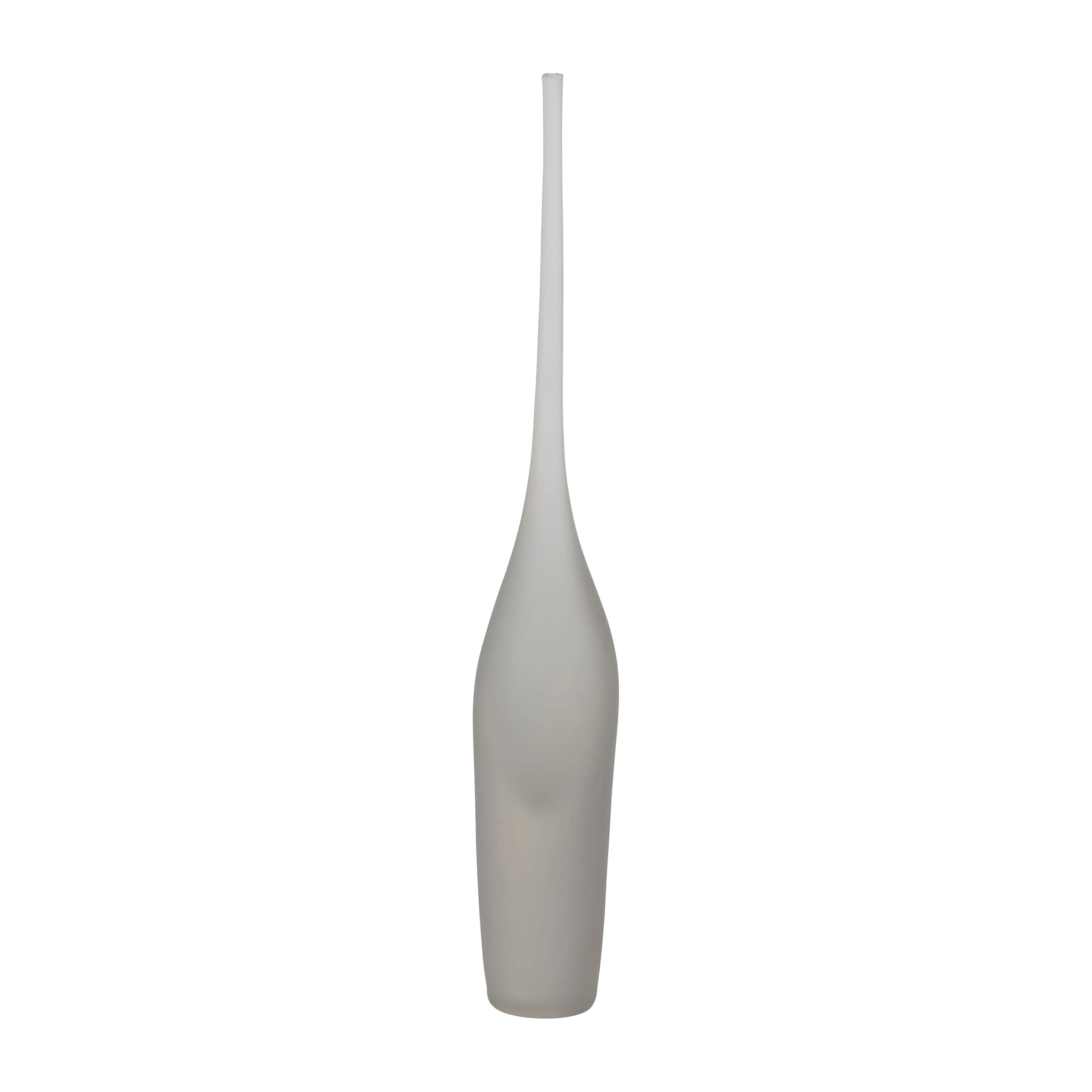 GLASS 24" LONG NECK GLASS DECOR, FROSTED WHITE