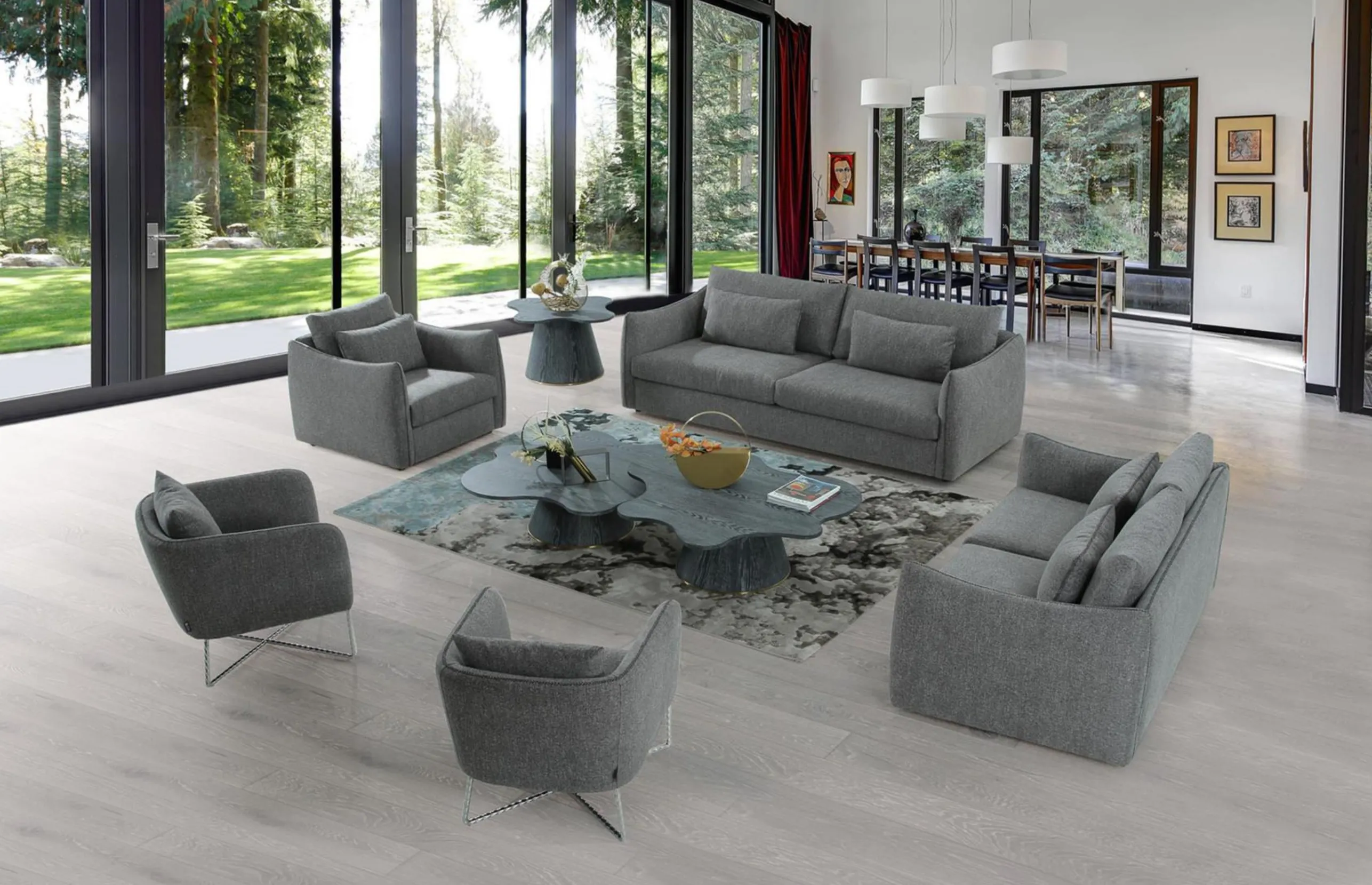 Grey Block Chair