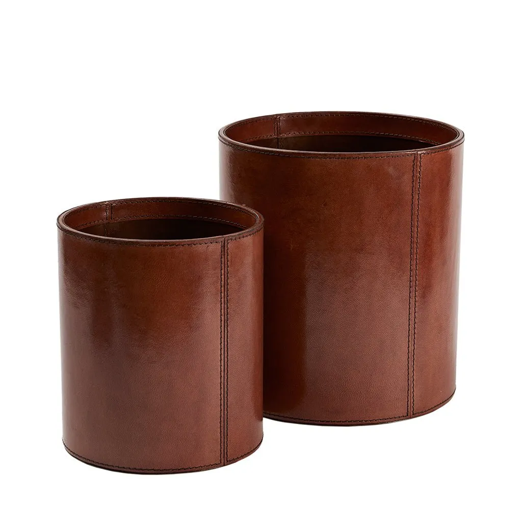 Home Lifeofriley Leather Plant Holder - Two Sizes