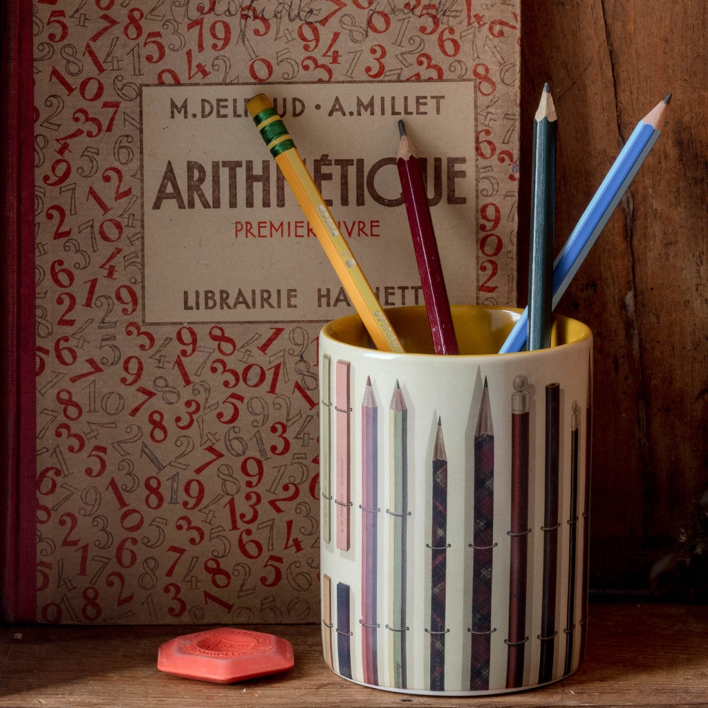Home Lifeofriley Ceramic Everything Pot - Vintage Pencils