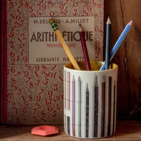 Home Lifeofriley Ceramic Everything Pot - Vintage Pencils