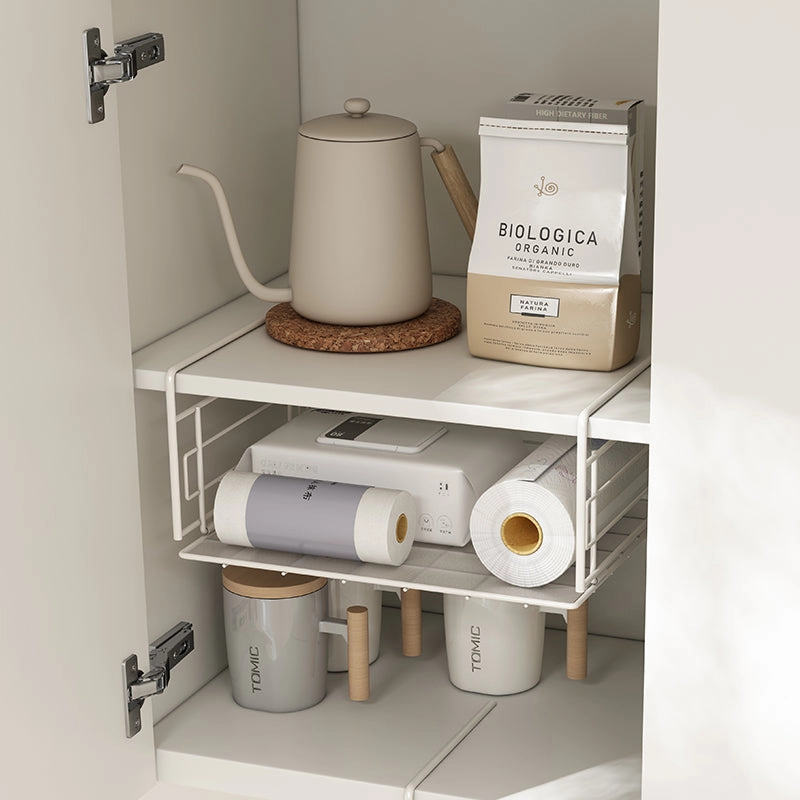Home Tech Home Under shelf Multipurpose Hanging Basket Rack white
