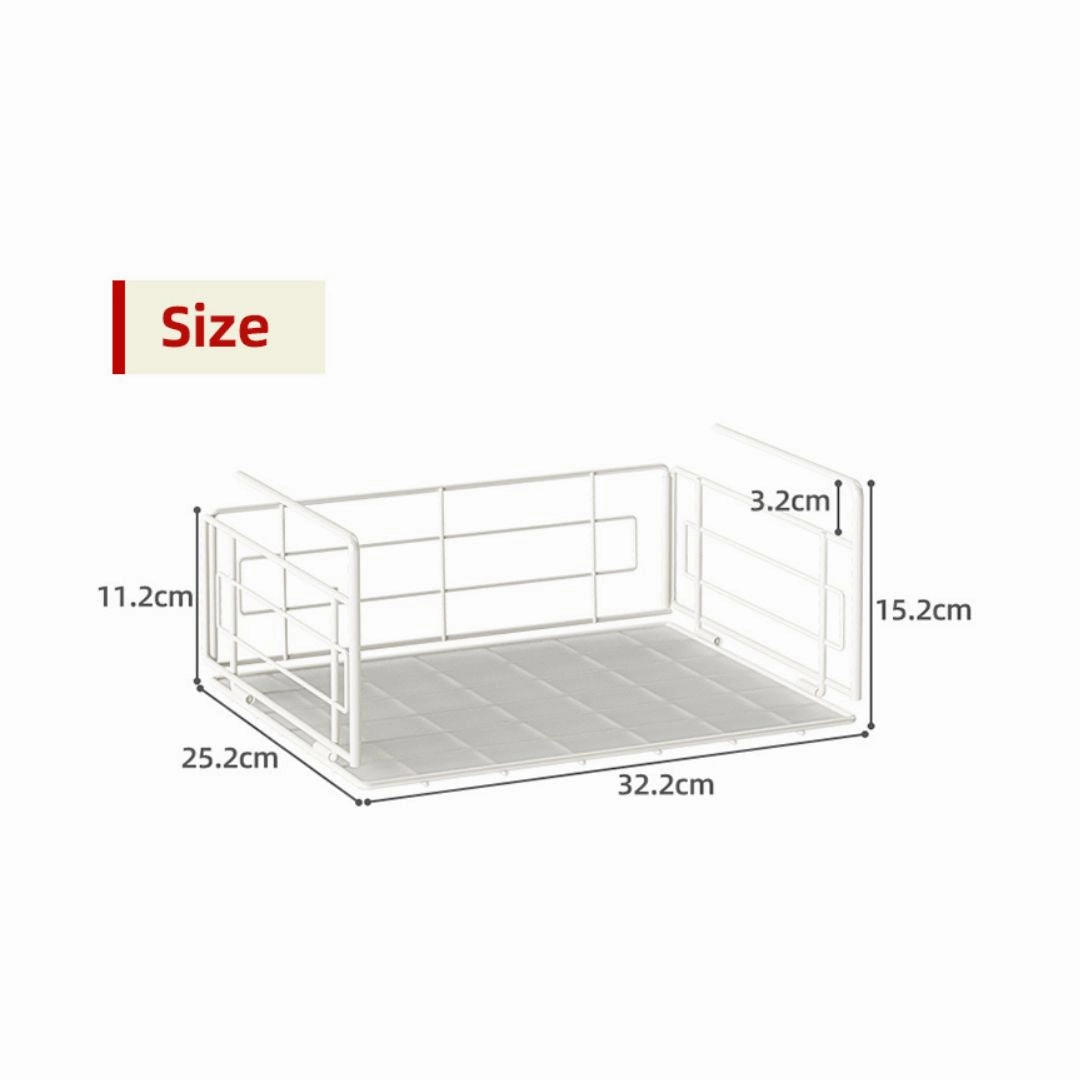 Home Tech Home Under shelf Multipurpose Hanging Basket Rack white