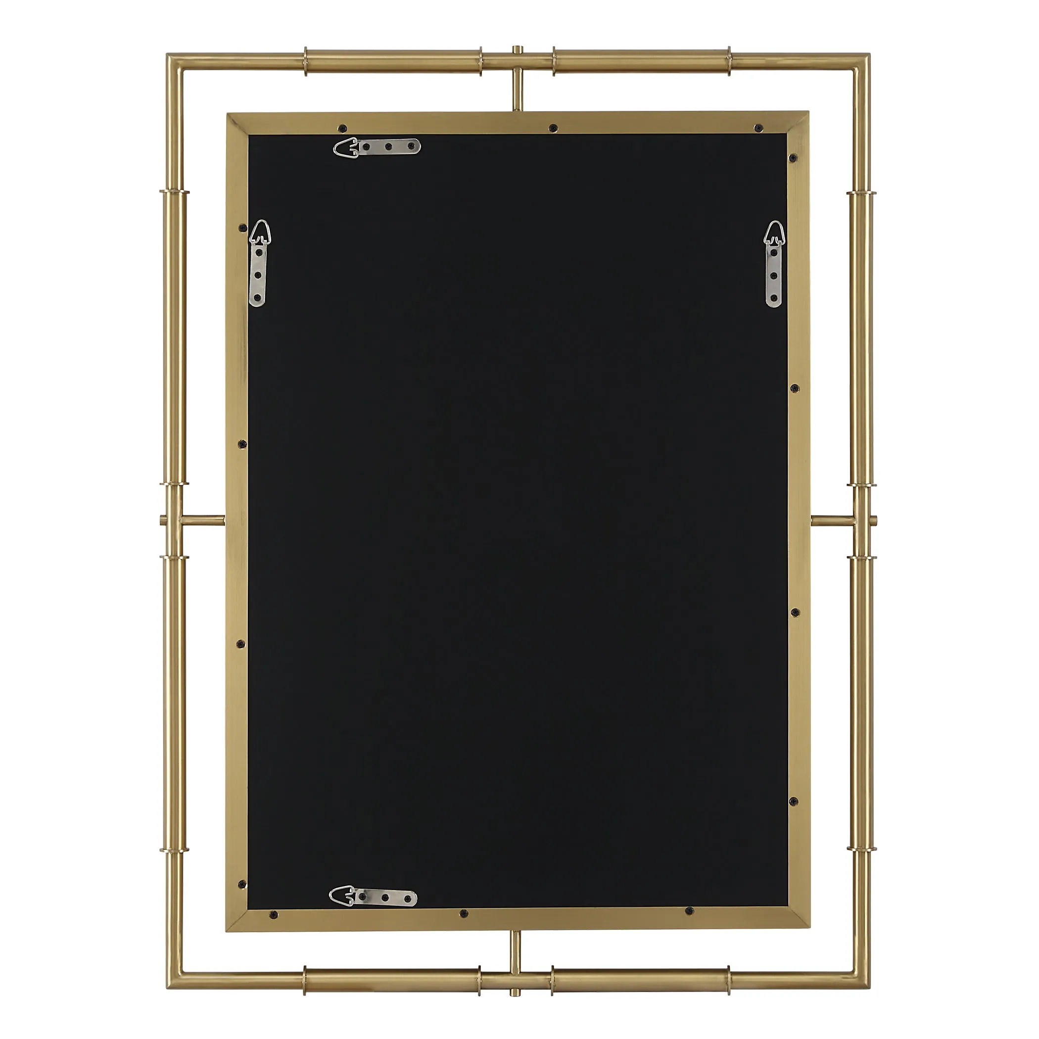 It's All Connected Rectangle Brass Mirror