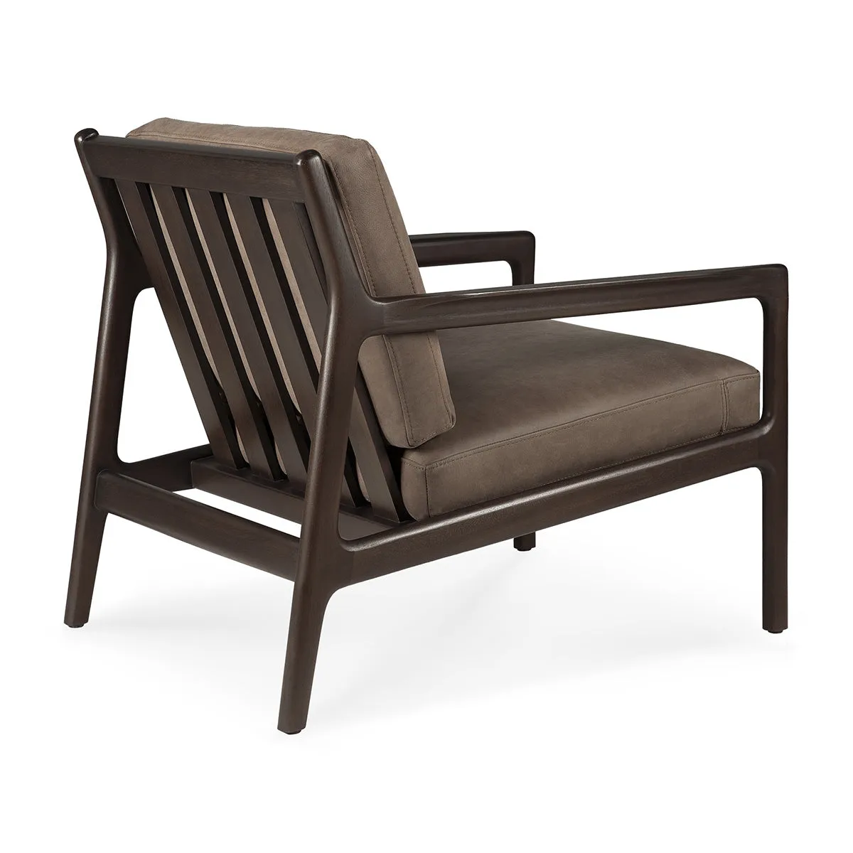 Jack Leather Lounge Chair (Mahogany Dark Brown, Terra Nubuck)