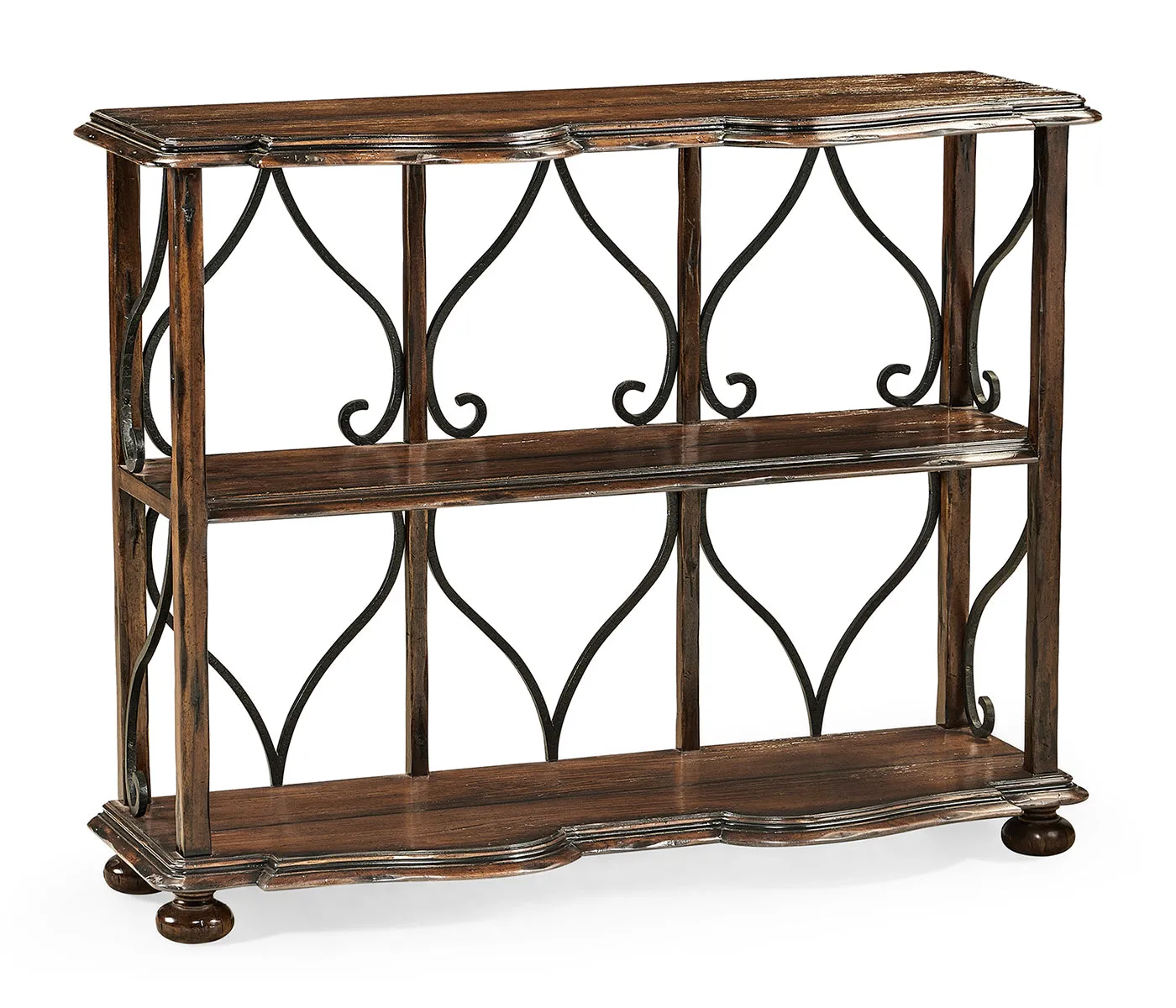 JC Edited - Artisan Collection - Two-Tier tagre in Rustic Walnut