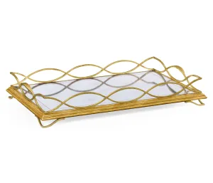 JC Modern - Luxe Collection - glomis & Gilded Iron Rectangular Tray