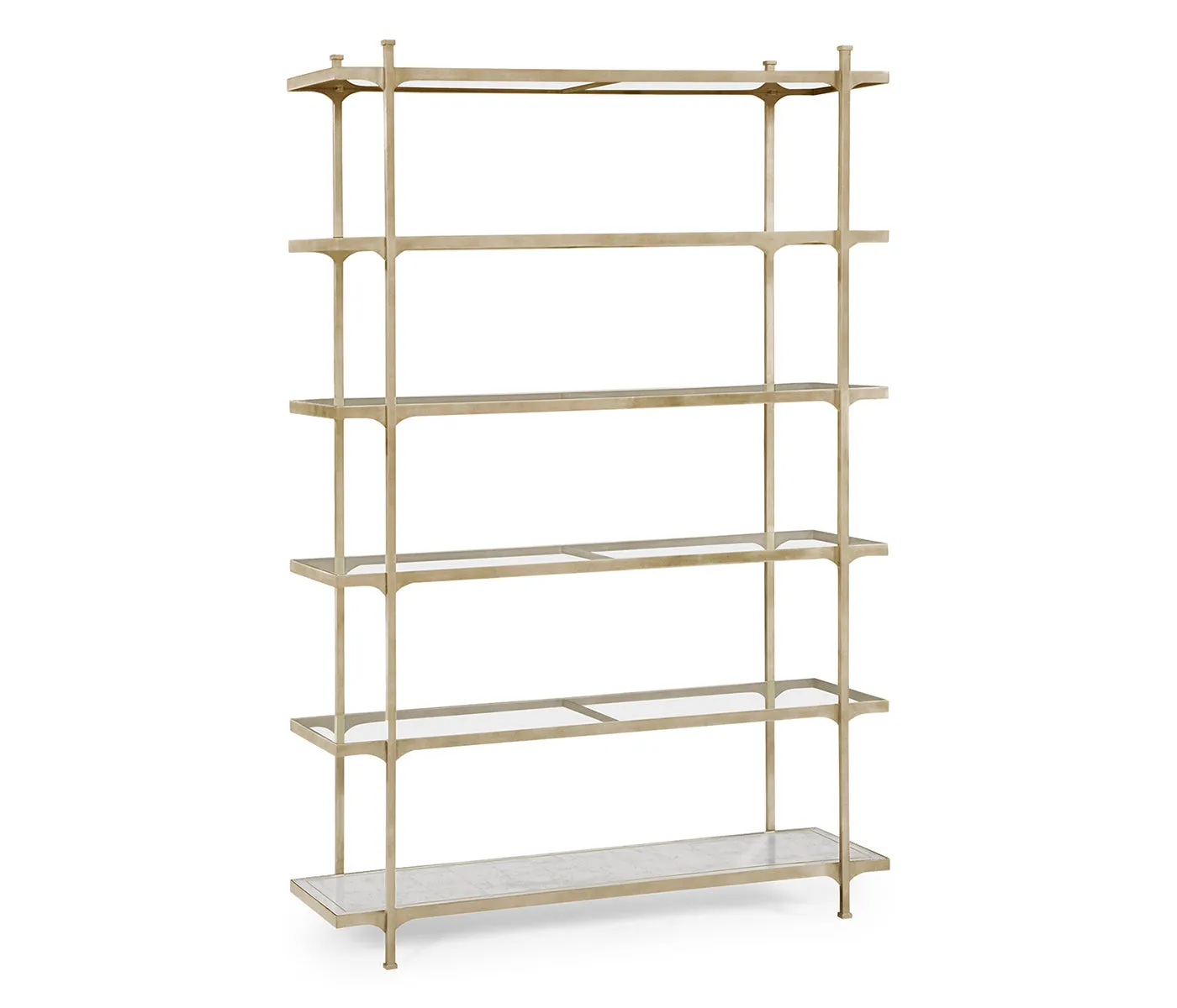 JC Modern - Luxe Collection - glomis & Silver Iron Six-Tier tagre