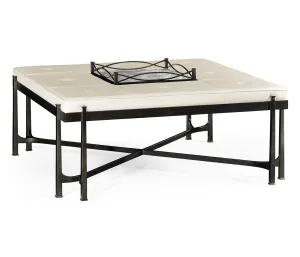 JC Modern - Luxe Collection - glomis and Bronze Iron Cocktail Ottoman