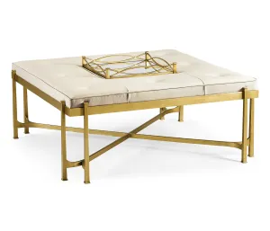 JC Modern - Luxe Collection - glomis and Gilded Iron Cocktail Ottoman