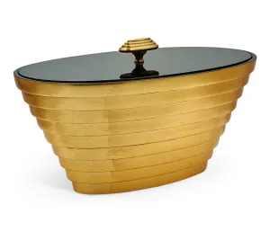 JC Modern - Luxe Collection - Stepped Gilded Oval Box