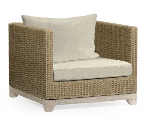 JC Outdoor - Hampton Collection - Navajo Sand & Light Natural Rattan Chair