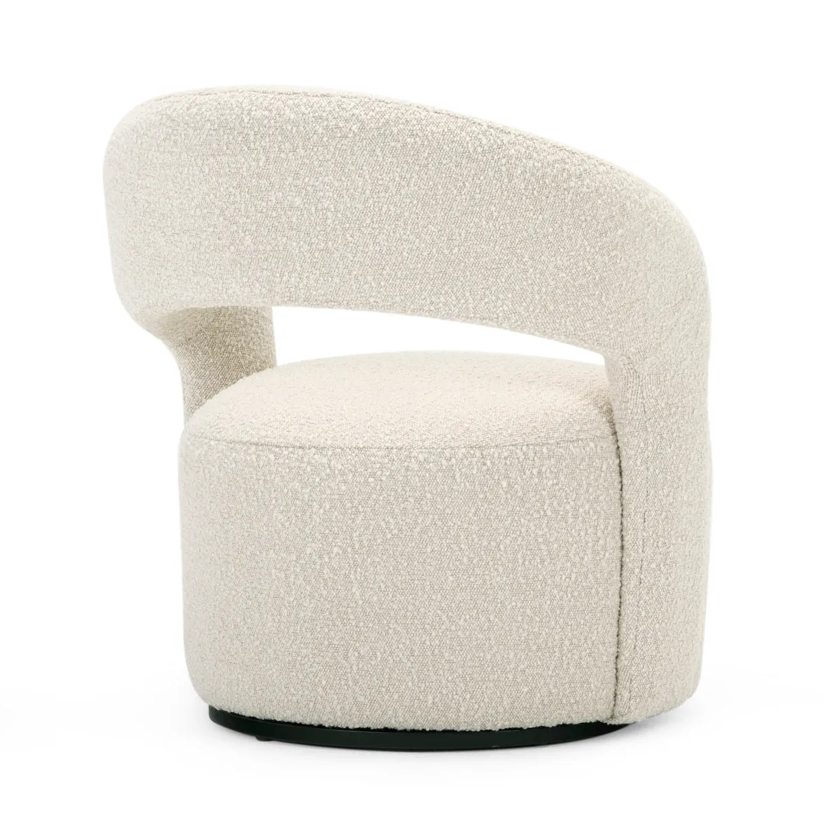 Judi Boucle Swivel Armchair