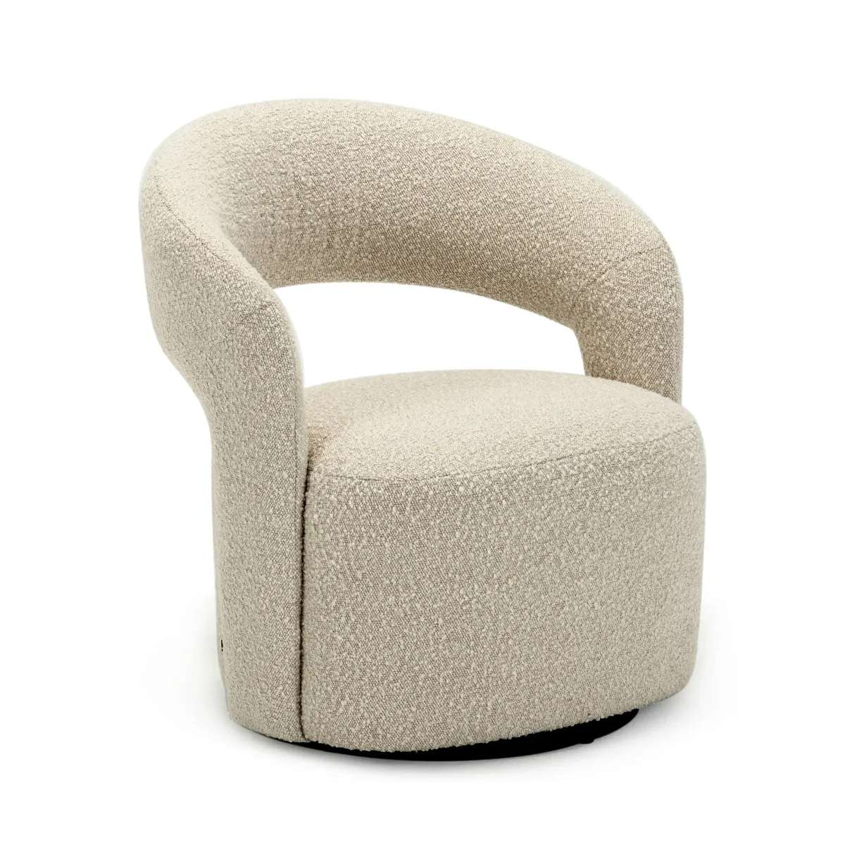 Judi Boucle Swivel Armchair