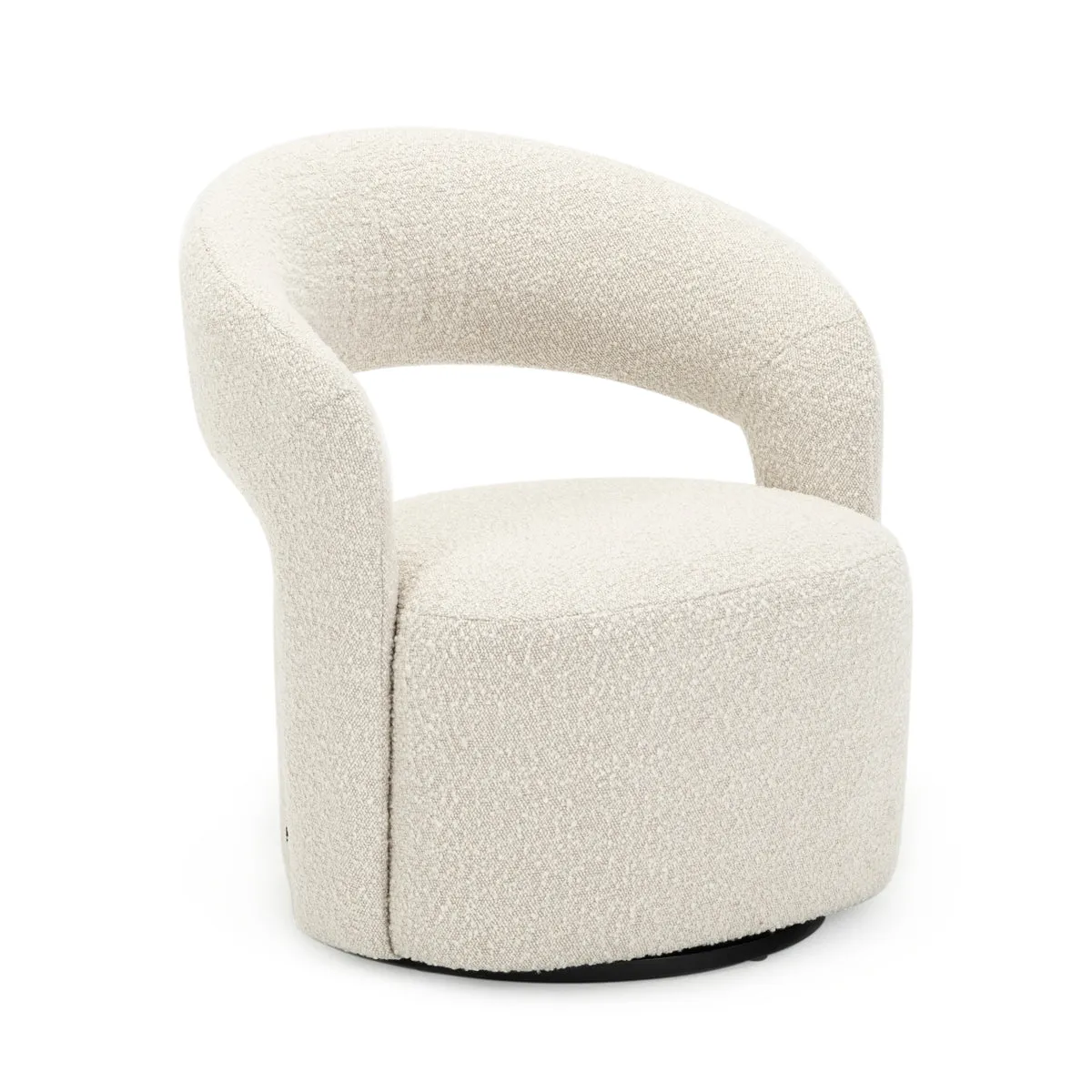 Judi Boucle Swivel Armchair