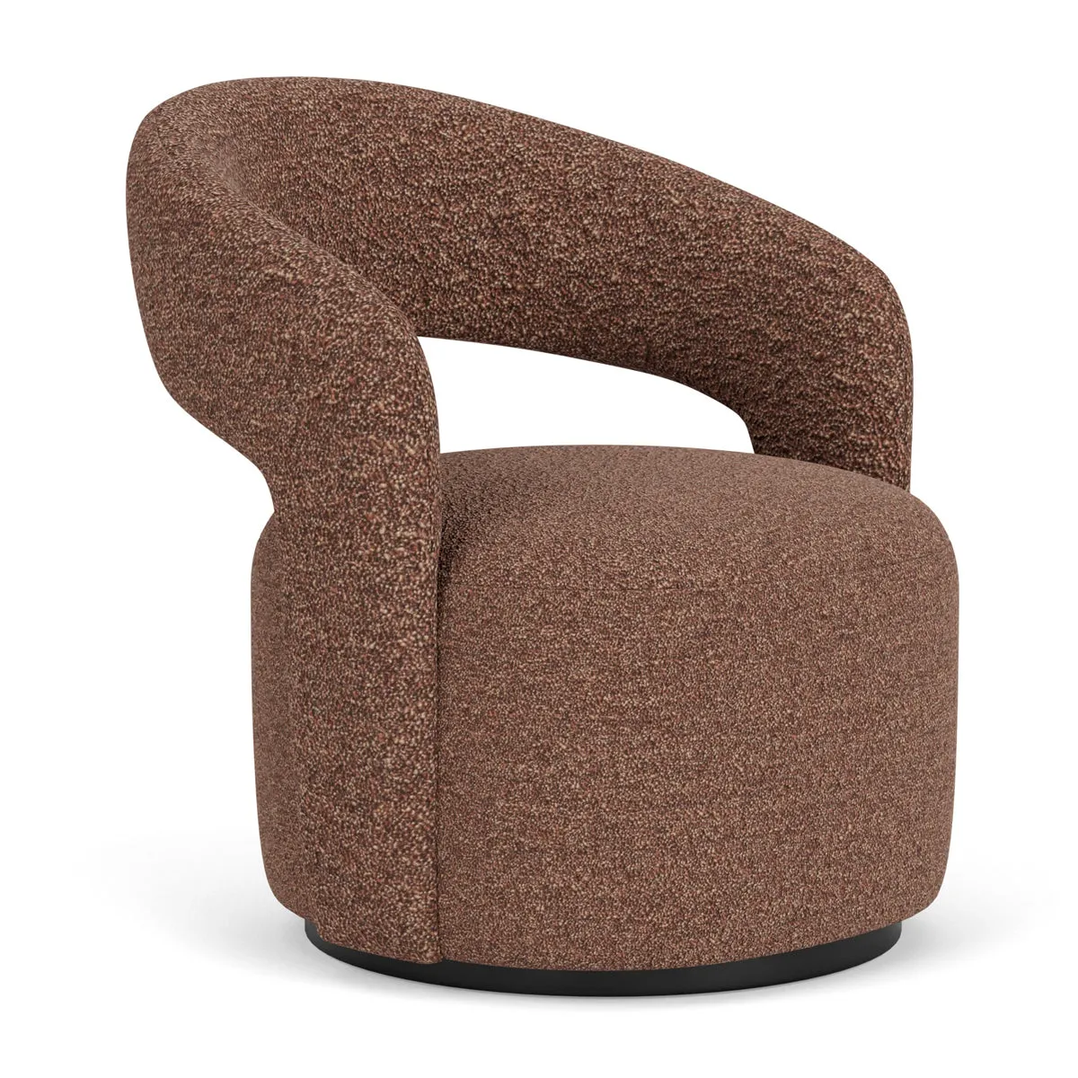 Judi Boucle Swivel Armchair