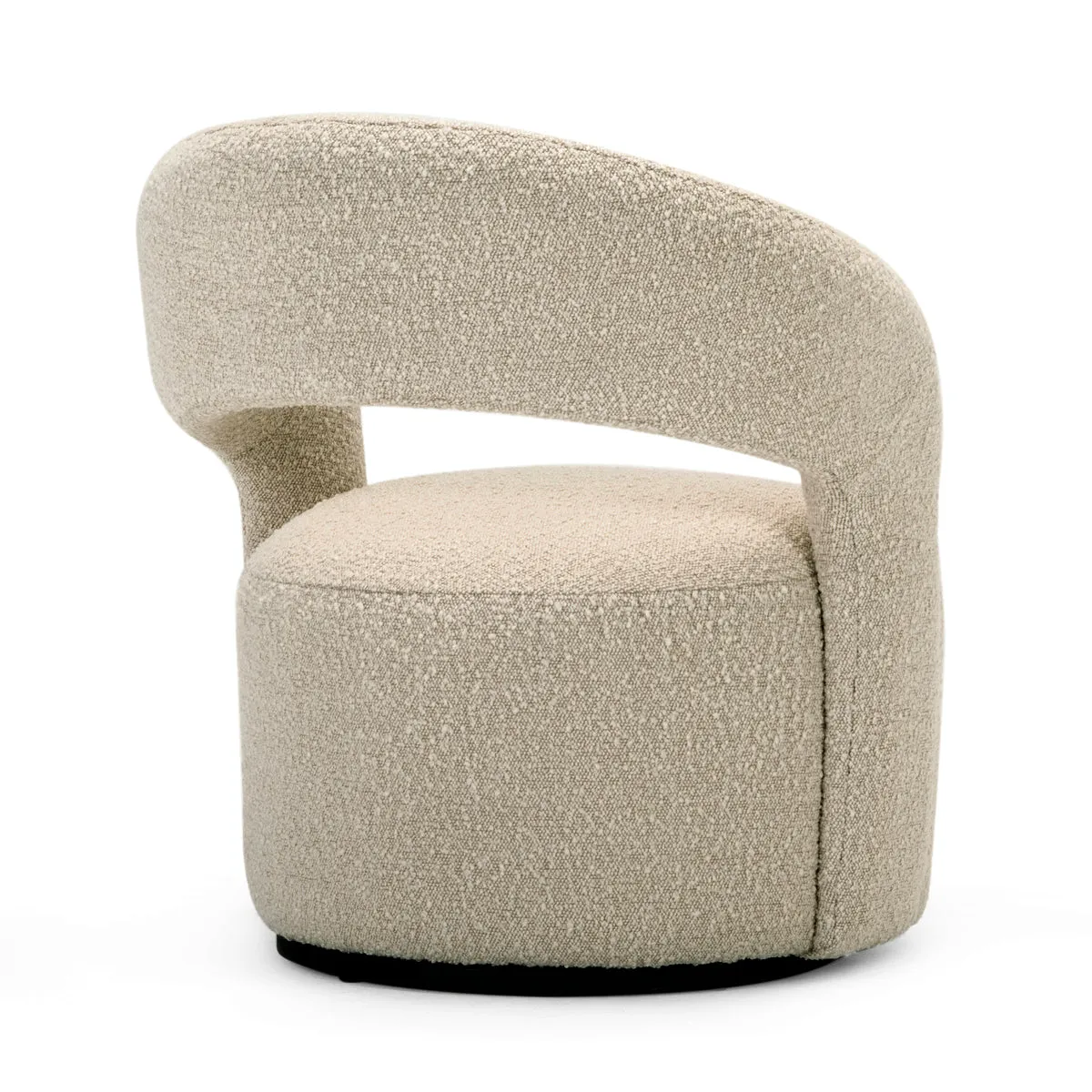 Judi Boucle Swivel Armchair