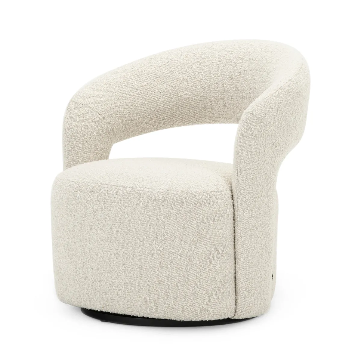 Judi Boucle Swivel Armchair
