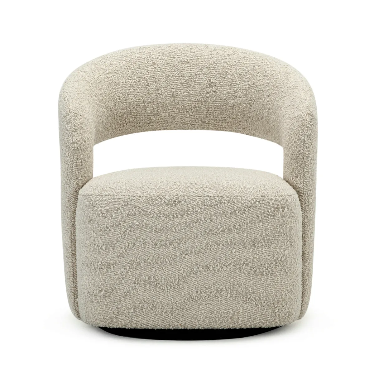 Judi Boucle Swivel Armchair