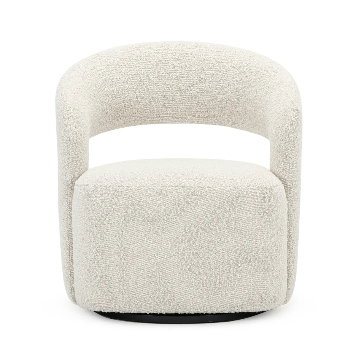 Judi Boucle Swivel Armchair