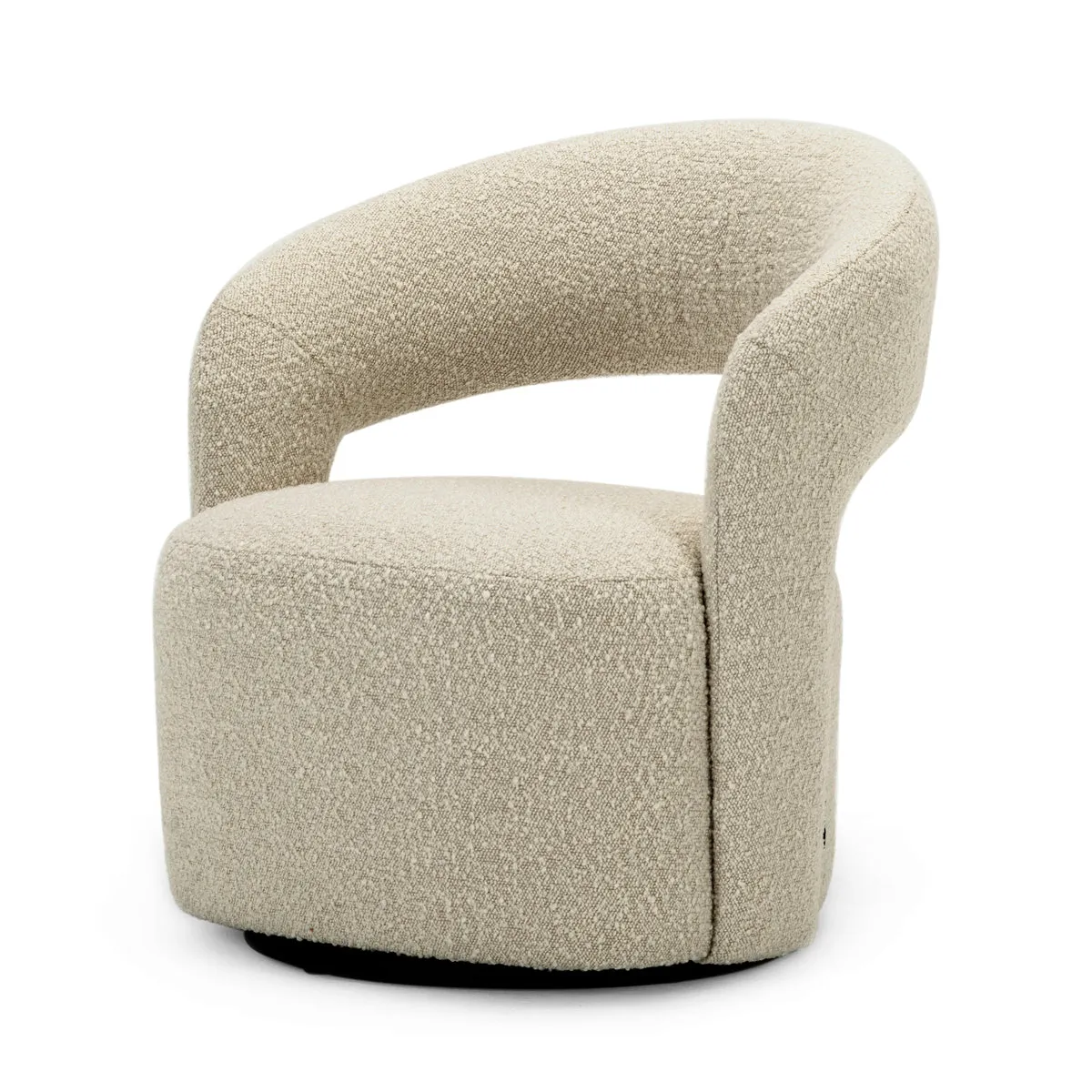 Judi Boucle Swivel Armchair
