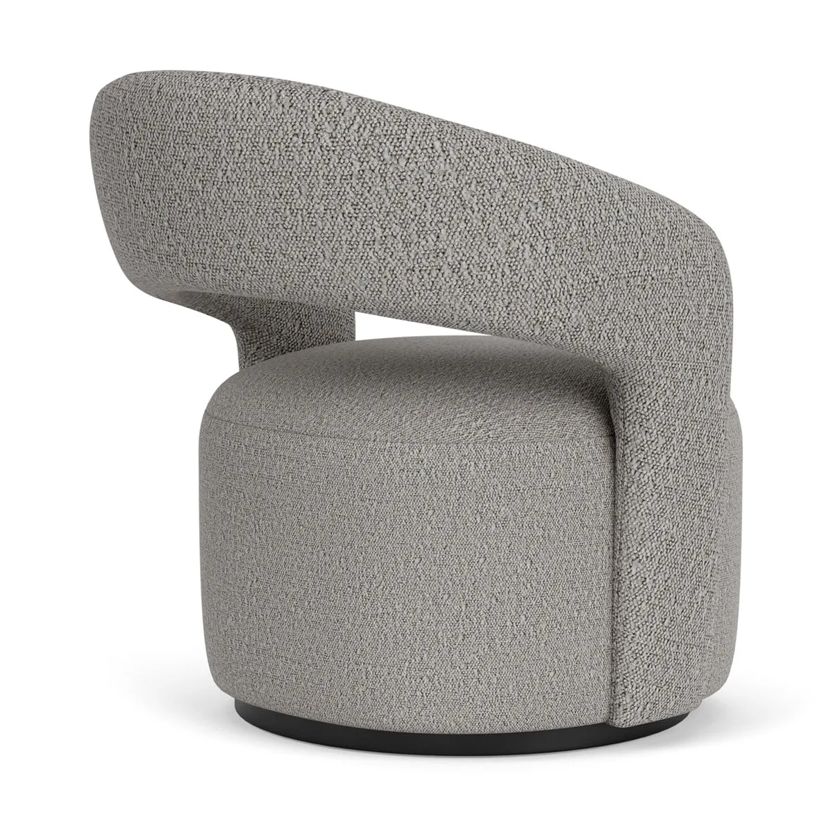 Judi Boucle Swivel Armchair