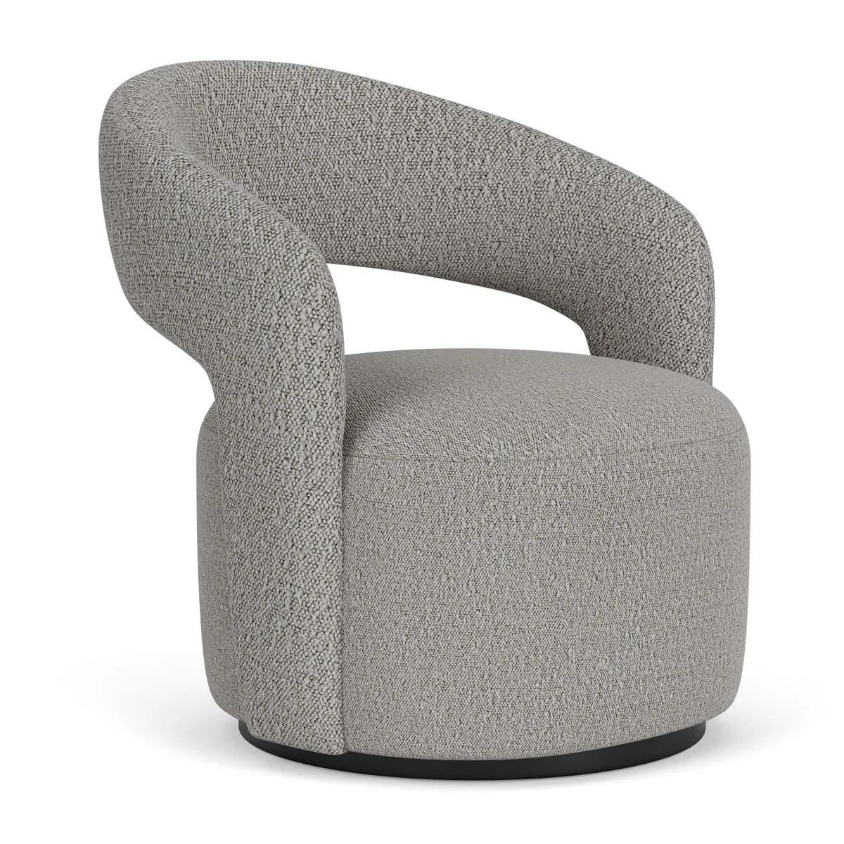 Judi Boucle Swivel Armchair