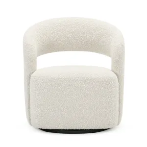 Judi Boucle Swivel Armchair