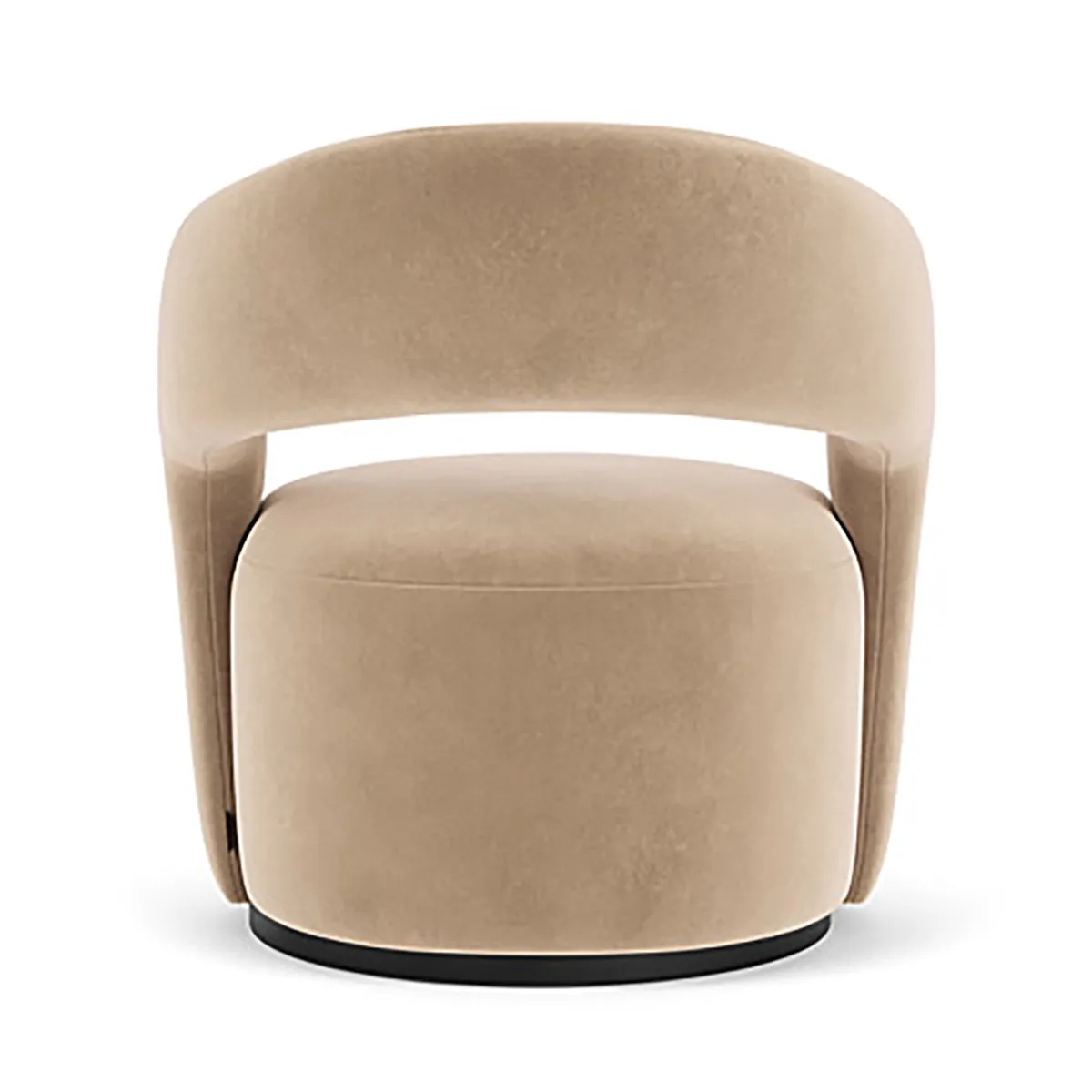Judi Velvet Swivel Armchair