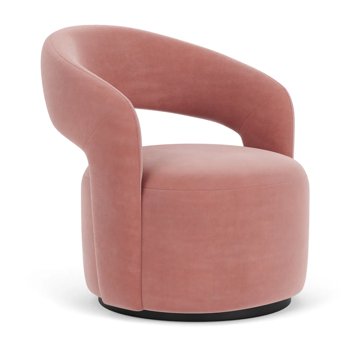 Judi Velvet Swivel Armchair